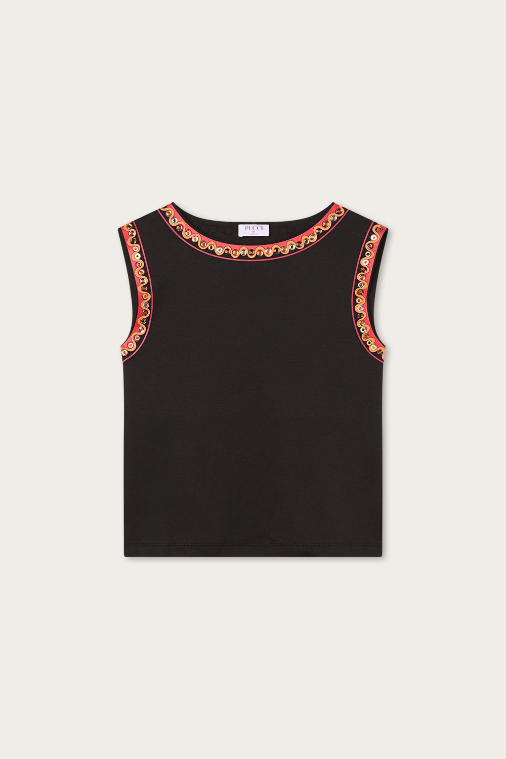 Pucci Cotton T-shirt with Printed Detail