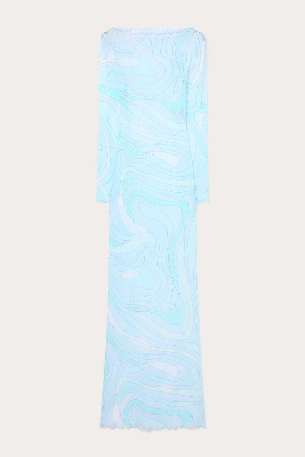 Pucci Marmo Print Tulle Long Dress