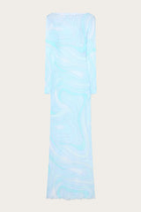 Pucci Marmo Print Tulle Long Dress