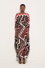 Pucci Istrice Print Long Kaftan