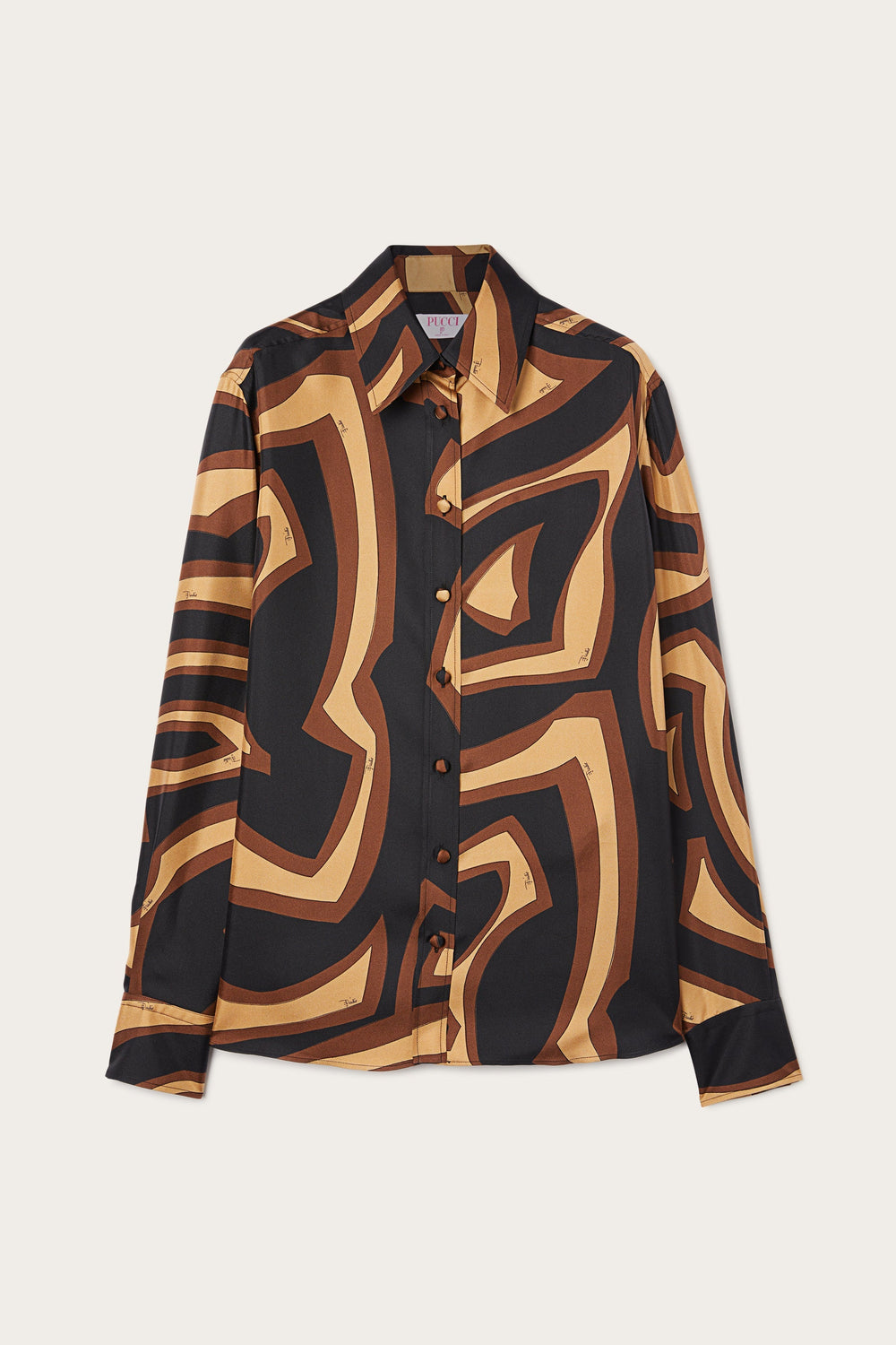 Pucci Labirinto Print Silk Twill Shirt
