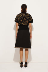 Pucci Jacquard Lurex Top with Labirinto Pattern