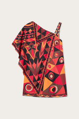 Pucci Occhi Print Asymmetrical Foulard Dress