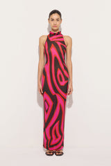 Pucci Labirinto Print Long Fitted Dress