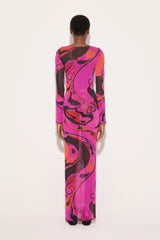 Pucci Orchidee Print Tulle Dress