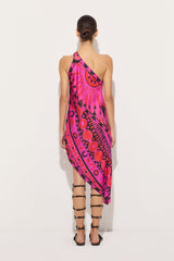 Pucci Soleil Print One-Shoulder Dress
