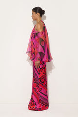 Pucci Occhi Print Satin and Chiffon Dress