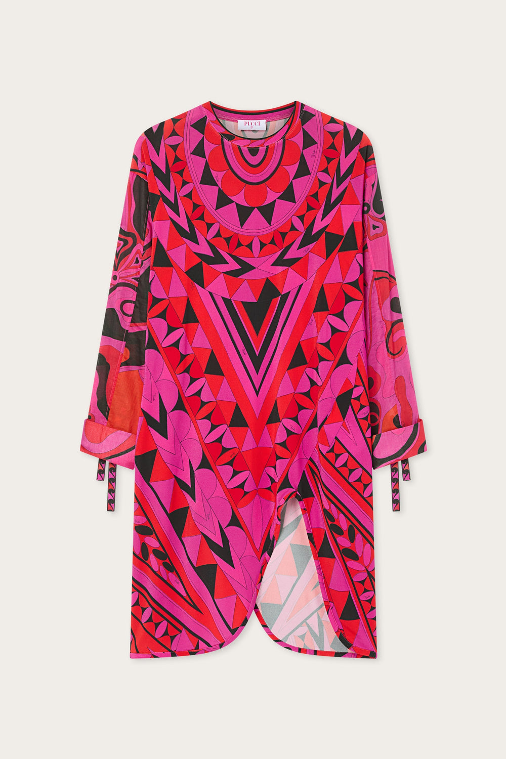 Pucci Manuba Print Long-Sleeved Dress