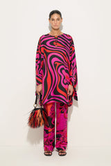 Pucci Marmo Print Silk Kaftan