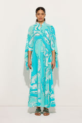 Pucci Orchidee Print Long Kaftan