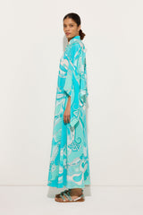 Pucci Orchidee Print Long Kaftan