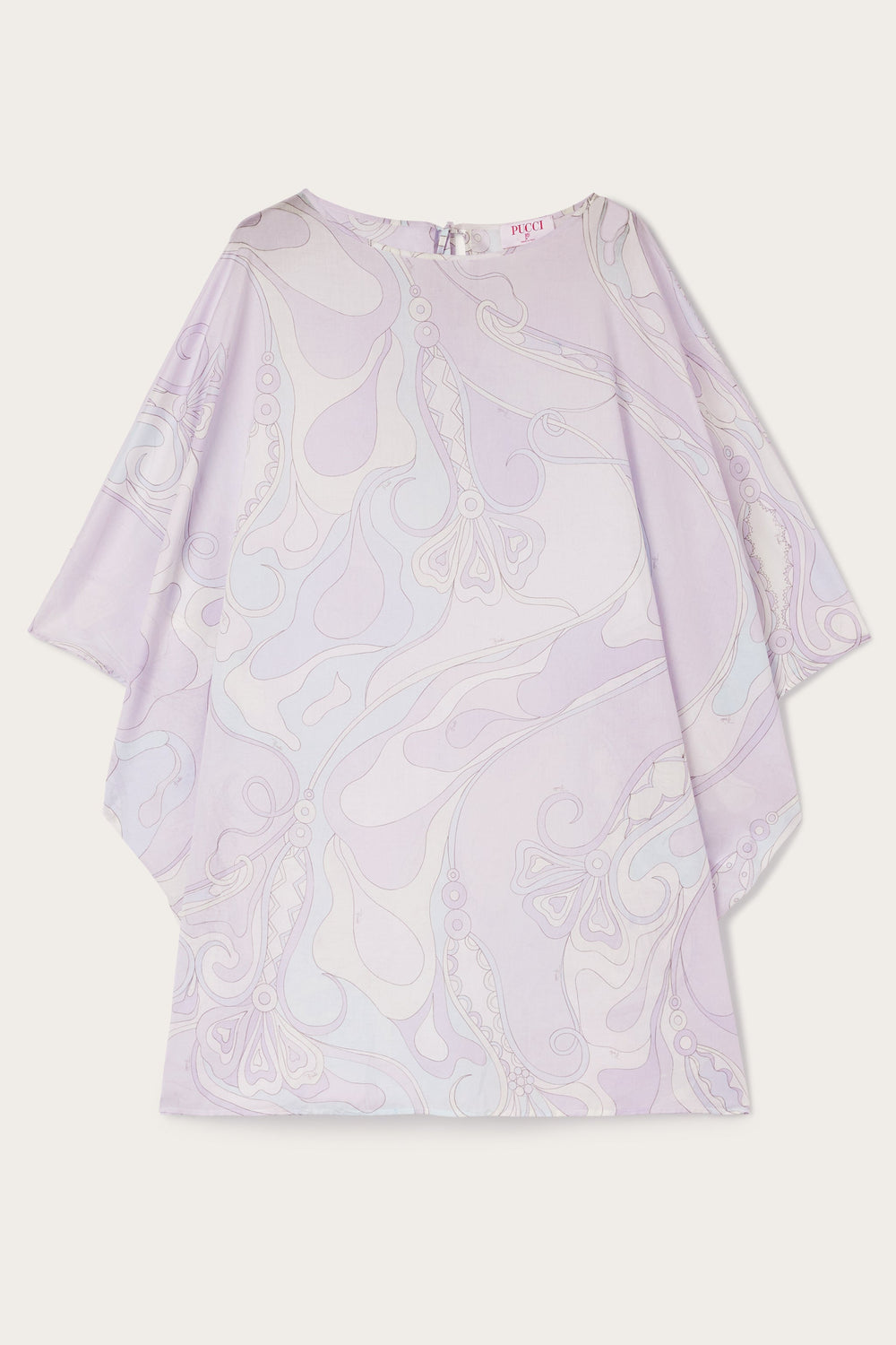 Pucci Orchidee Print Short Cotton Kaftan