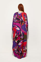 Pucci Orchidee Print Long Silk Kaftan