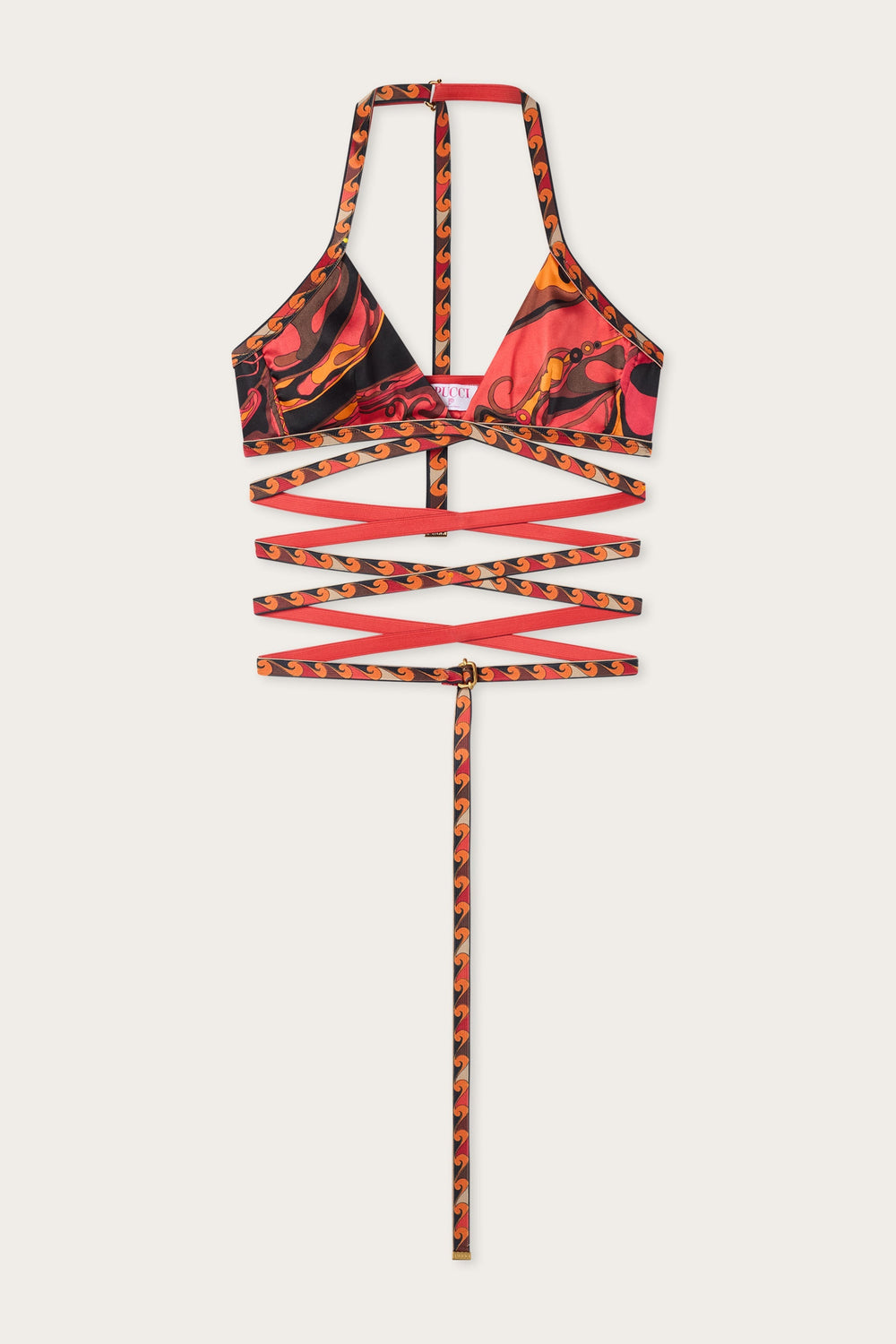 Pucci Orchidee Print Silk Bra