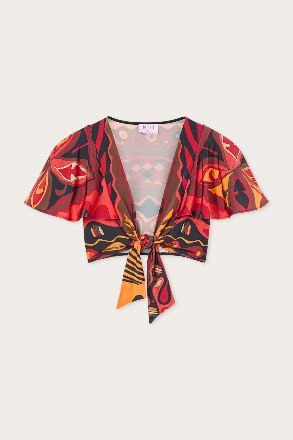 Pucci Angoli Print Knotted Top