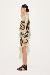 Pucci Marmo print Linen Asymmetrical Skirt