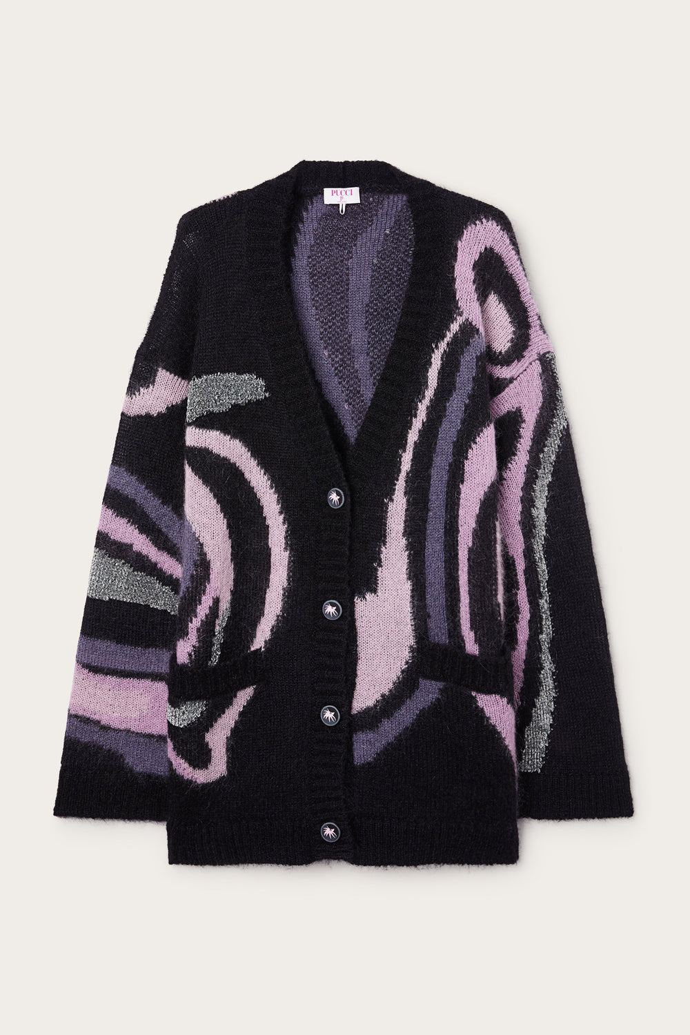 Pucci Oversized Cardigan with Marmo Inlay