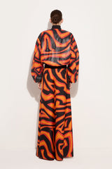 Pucci Labirinto Print Silk Palazzo Pants