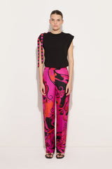 Pucci Orchidee Print Silk Pants
