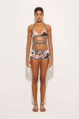 Pucci Orchidee Print Silk Satin Culottes