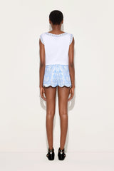 Pucci Angoli Print Scallop trim shorts
