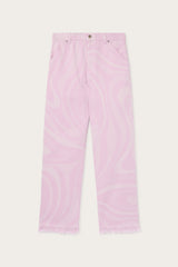 Pucci Marmo Print Wide Leg Denim