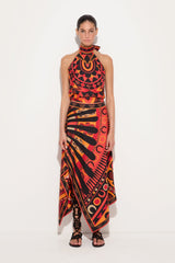 Pucci Soleil Print Silk Scarf Skirt