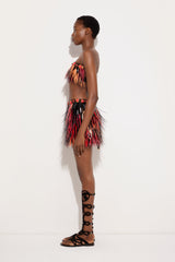 Pucci Embroidered Skirt with Jeweled Belt