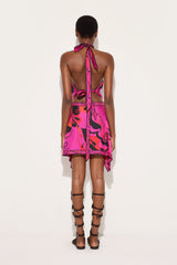 Pucci Orchidee Print Silk Scarf Skirt