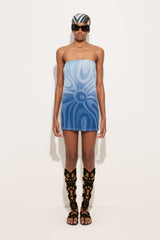 Pucci Marmo Print Short Denim Dress