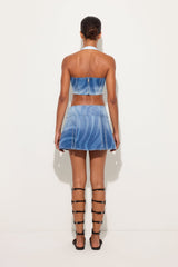 Pucci Marmo Print Denim Skirt
