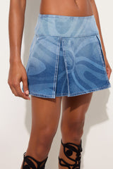 Pucci Marmo Print Denim Skirt