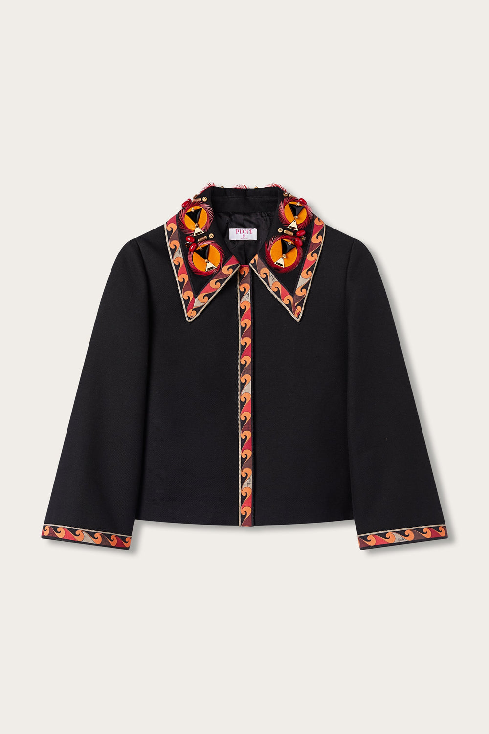 Pucci Cotton Jacket with Embroidered Collar
