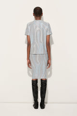 Pucci Marmo Print Jersey Lamé T-shirt