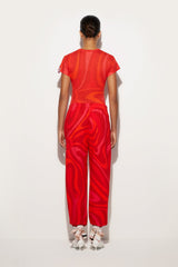 Pucci Flamed Jersey T-Shirt with Allover Print