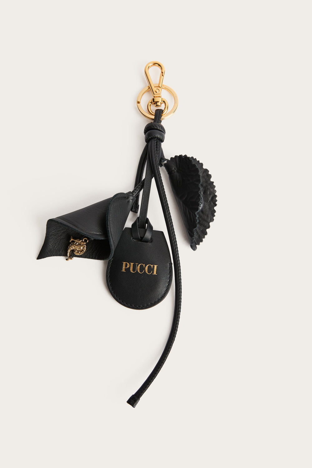 Pucci Leather Keyring and Tag Holder