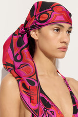 Pucci Mixed Print Silk Triangle Scarf