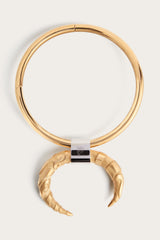 Pucci Horn Necklace with Marmo Texture