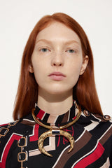 Pucci Horn Necklace with Marmo Texture