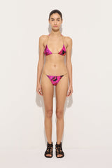 Pucci Orchidee Print Triangle Bikini Top