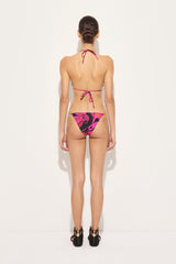 Pucci Orchidee Print Triangle Bikini Top