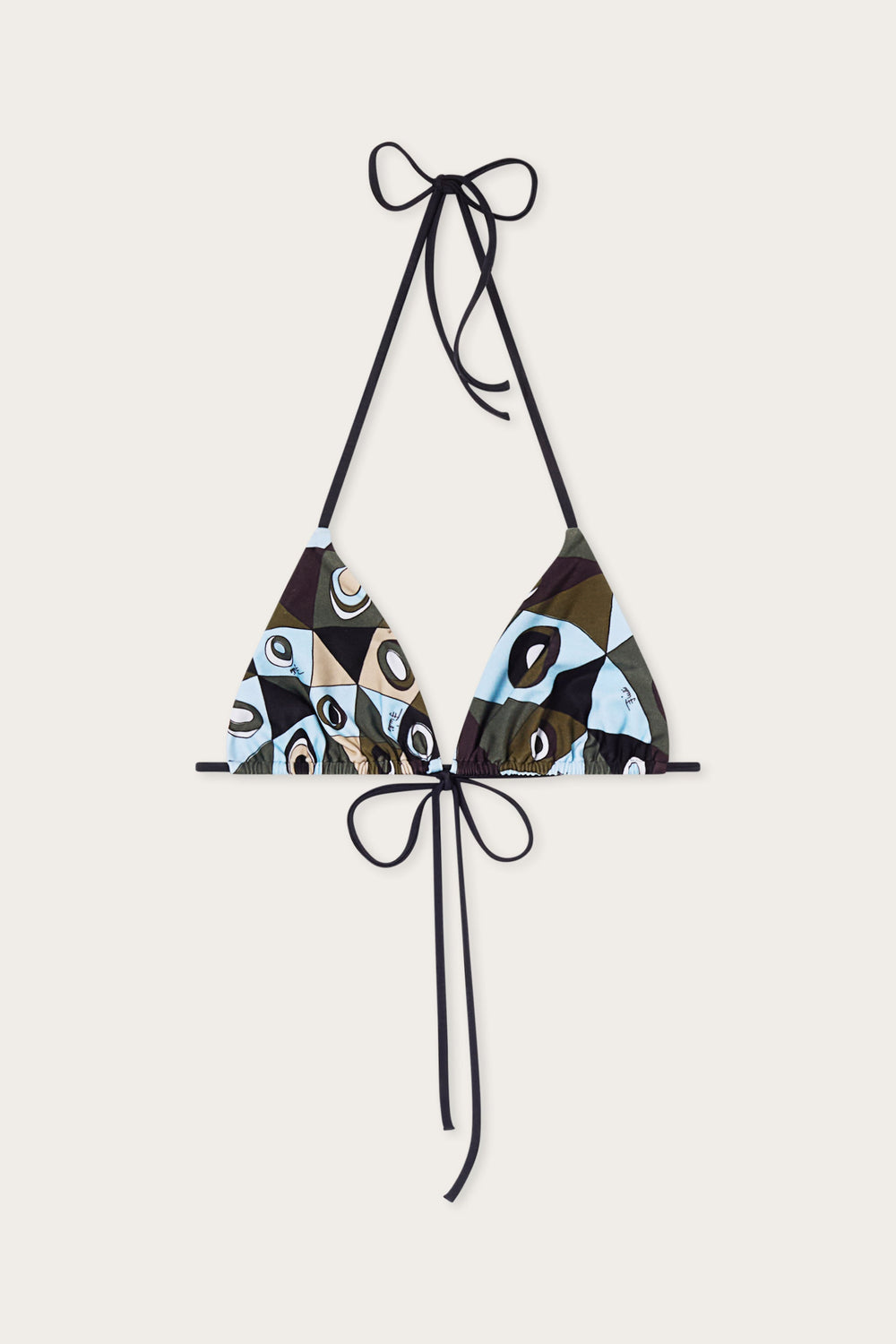 Pucci Occhi Print Triangle Bikini Top