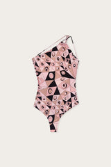 Pucci Occhi Print One-Shoulder Swimsuit