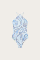 Pucci Orchidee Print Cross-Strap Swimsuit