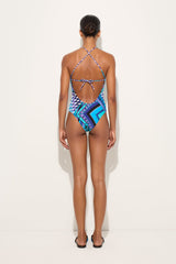 Pucci Vivara Print Cross-Strap Swimsuit