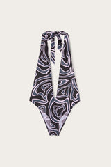 Pucci Labirinto Print Deep Neckline Swimsuit
