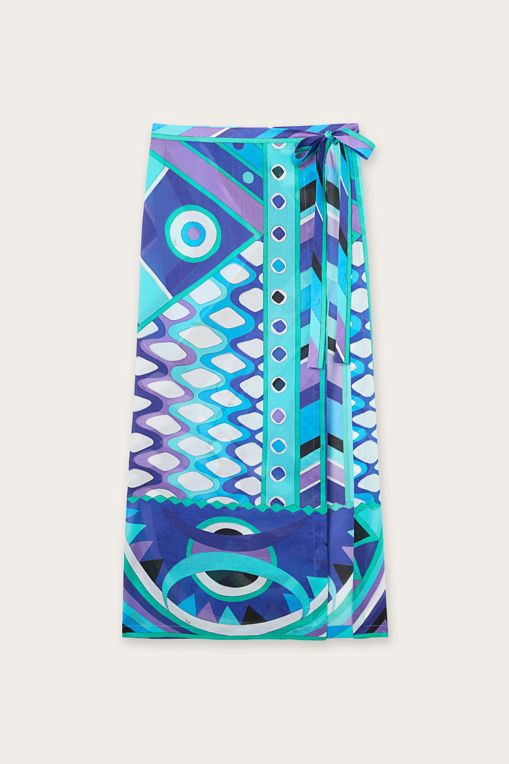 Pucci Vivara Print Cotton Sarong Skirt