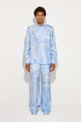 Pucci Marmo Print Oversized Silk Shirt