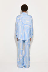 Pucci Marmo Print Oversized Silk Shirt