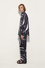 Pucci Marmo Print Silk Trousers